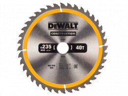DEWALT Construction Circular Saw Blade 235 x 30mm x 40T £25.49